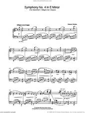 Cover icon of Symphony No. 4 in E Minor (1st movement: Allegro non troppo) sheet music for piano solo by Johannes Brahms, classical score, intermediate skill level