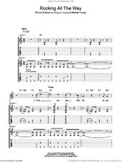Cover icon of Rocking All The Way sheet music for guitar (tablature) by AC/DC, Angus Young and Malcolm Young, intermediate skill level