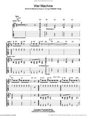 Cover icon of War Machine sheet music for guitar (tablature) by AC/DC, Angus Young and Malcolm Young, intermediate skill level