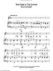 Cover icon of Red Sails In The Sunset sheet music for voice, piano or guitar by Fats Domino, Hugh Williams and Jimmy Kennedy, intermediate skill level