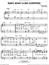 Cover icon of Baby What A Big Surprise sheet music for piano solo by Chicago and Peter Cetera, easy skill level