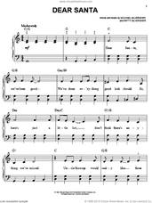 Cover icon of Dear Santa sheet music for piano solo by Michael Silversher and Patty Silversher, easy skill level