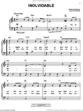 Cover icon of Inolvidable sheet music for piano solo by Luis Miguel and Julio Gutierrez, wedding score, easy skill level