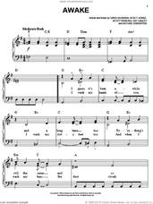 Cover icon of Awake sheet music for piano solo by Letters To Cleo, Greg McKenna, Kay Hanley, Michael Eisenstein, Scott Riebling and Stacy Jones, easy skill level