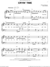 Cover icon of Cryin' Time sheet music for piano solo by Buck Owens, easy skill level