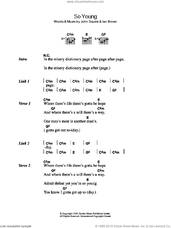 Cover icon of So Young sheet music for guitar (chords) by The Stone Roses, Ian Brown and John Squire, intermediate skill level