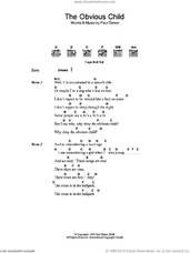 Cover icon of The Obvious Child sheet music for guitar (chords) by Paul Simon, intermediate skill level