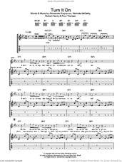 Cover icon of Turn It On sheet music for guitar (tablature) by Franz Ferdinand, Alexander Kapranos, Nicholas McCarthy, Paul Thomson and Robert Hardy, intermediate skill level