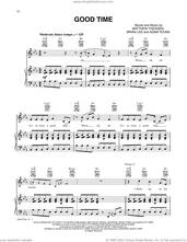 Cover icon of Good Time sheet music for voice, piano or guitar by Owl City and Carly Rae Jepsen, Adam Young, Brian Lee and Matthew Thiessen, intermediate skill level