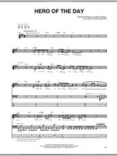 Cover icon of Hero Of The Day sheet music for bass (tablature) (bass guitar) by Metallica, James Hetfield, Kirk Hammett and Lars Ulrich, intermediate skill level