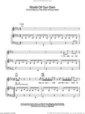 Cover icon of World Of Our Own sheet music for voice, piano or guitar by Westlife, intermediate skill level