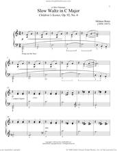 Cover icon of Slow Waltz sheet music for piano solo by Melanis Bonis and Immanuela Gruenberg, classical score, intermediate skill level