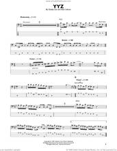 Cover icon of YYZ sheet music for bass solo by Rush, Alex Lifeson and Geddy Lee, intermediate skill level