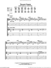 Cover icon of Seven Years sheet music for guitar (tablature) by Norah Jones, intermediate skill level