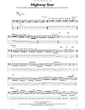 Cover icon of Highway Star sheet music for bass solo by Deep Purple, Ian Gillan, Ian Paice, Jon Lord, Ritchie Blackmore and Roger Glover, intermediate skill level