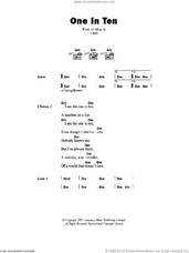 Cover icon of One In Ten sheet music for guitar (chords) by UB40, intermediate skill level