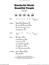 Cover icon of Wonderful World, Beautiful People sheet music for guitar (chords) by Jimmy Cliff, intermediate skill level