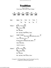 Cover icon of Tradition sheet music for guitar (chords) by Burning Spear, Delroy Hines, Rupert Willington and Winston Rodney, intermediate skill level