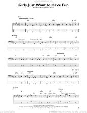 Cover icon of Girls Just Want To Have Fun sheet music for bass solo by Cyndi Lauper and Robert Hazard, intermediate skill level