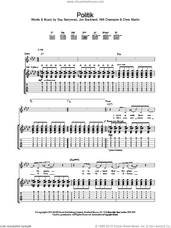 Cover icon of Politik sheet music for guitar (tablature) by Coldplay, intermediate skill level
