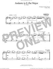 Cover icon of Andante, K. 15mm sheet music for piano solo by Wolfgang Amadeus Mozart, classical score, intermediate skill level