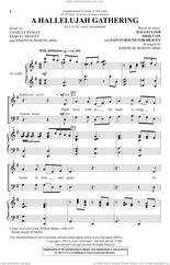 Cover icon of A Hallelujah Gathering sheet music for choir (SATB: soprano, alto, tenor, bass) by Joseph M. Martin, Charles Wesley and Samuel Medley, intermediate skill level
