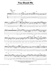 Cover icon of You Shook Me sheet music for bass solo by Led Zeppelin, Muddy Waters, J.B. Lenoir and Willie Dixon, intermediate skill level