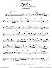 Cover icon of Take Five sheet music for alto saxophone (transcription) by Paul Desmond, intermediate skill level