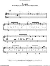 Cover icon of Tonight sheet music for piano solo by Westlife, intermediate skill level
