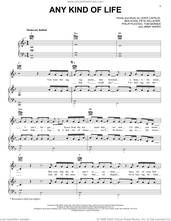 Cover icon of Any Kind Of Life sheet music for voice, piano or guitar by Lewis Capaldi, Ben Kohn, Pete Kelleher, Philip Plested and Tom Barnes, intermediate skill level