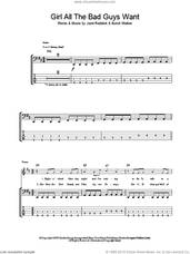 Cover icon of Girl All The Bad Guys Want sheet music for bass (tablature) (bass guitar) by Bowling For Soup, intermediate skill level