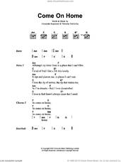 Cover icon of Come On Home sheet music for guitar (chords) by Franz Ferdinand, Alexander Kapranos and Nicholas McCarthy, intermediate skill level