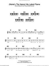 Cover icon of His Latest Flame sheet music for piano solo (chords, lyrics, melody) by Elvis Presley, Doc Pomus, Jerome Pomus and Mort Shuman, intermediate piano (chords, lyrics, melody)