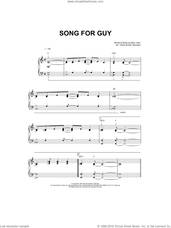 Cover icon of Song For Guy sheet music for piano solo by Elton John and Hans-Gunter Heumann, easy skill level