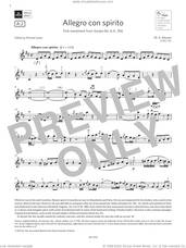 Cover icon of Allegro con spirito (Grade 8, A2, from the ABRSM Violin Syllabus from 2024) sheet music for violin solo by W. A. Mozart, classical score, intermediate skill level