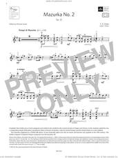 Cover icon of Mazurka No. 2 (Grade 8, C3, from the ABRSM Violin Syllabus from 2024) sheet music for violin solo by F. A. Drdla, classical score, intermediate skill level