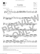 Cover icon of Czardas (Grade 5, C3, from the ABRSM Violin Syllabus from 2024) sheet music for violin solo by Gustav Hille, classical score, intermediate skill level