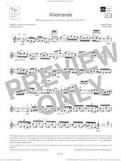 Cover icon of Allemande (Grade 7, A1, from the ABRSM Violin Syllabus from 2024) sheet music for violin solo by Joseph Gibbs, classical score, intermediate skill level