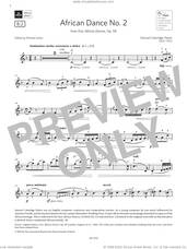 Cover icon of African Dance No. 2 (Grade 8, B2, from the ABRSM Violin Syllabus from 2024) sheet music for violin solo by Samuel Coleridge-Taylor, classical score, intermediate skill level