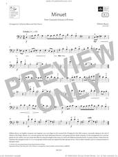Cover icon of Minuet (Grade 4, A1, from the ABRSM Cello Syllabus from 2024) sheet music for cello solo by William Boyce, Catherine Black and Paul Harris, classical score, intermediate skill level
