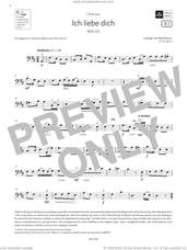 Cover icon of Ich liebe dich (Grade 3, B1, from the ABRSM Cello Syllabus from 2024) sheet music for cello solo by Ludwig van Beethoven, Catherine Black and Paul Harris, classical score, intermediate skill level