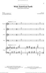 Cover icon of Wide American Earth sheet music for choir (SATB: soprano, alto, tenor, bass) by Saunder Choi, intermediate skill level