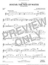 Cover icon of Music from Avatar: The Way Of Water (Leaving Home) (arr. Vinson) sheet music for concert band (part 1 - flute) by Simon Franglen and Johnnie Vinson, intermediate skill level