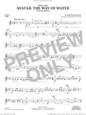 Cover icon of Music from Avatar: The Way Of Water (Leaving Home) (arr. Vinson) sheet music for concert band (pt.2 - violin) by Simon Franglen and Johnnie Vinson, intermediate skill level