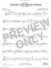Cover icon of Music from Avatar: The Way Of Water (Leaving Home) (arr. Vinson) sheet music for concert band (part 3 - Bb tenor saxophone) by Simon Franglen and Johnnie Vinson, intermediate skill level