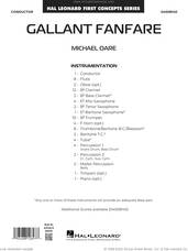 Cover icon of Gallant Fanfare (COMPLETE) sheet music for concert band by Michael Oare, intermediate skill level
