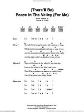 Cover icon of (There'll Be) Peace In The Valley (For Me) sheet music for guitar (chords) by Tommy Dorsey, intermediate skill level