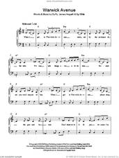 Cover icon of Warwick Avenue sheet music for piano solo by Duffy, Aimee Duffy, Francis White and James Hogarth, easy skill level