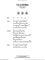 Cover icon of I'm A Drifter sheet music for guitar (chords) by Johnny Cash and Dolly Parton, intermediate skill level