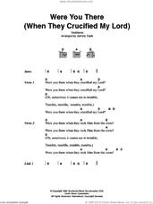 Cover icon of Were You There (When They Crucified My Lord) sheet music for guitar (chords) by Johnny Cash and Miscellaneous, intermediate skill level